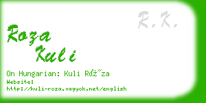 roza kuli business card